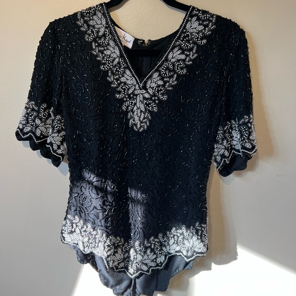 Laurence kazar medium silk beaded blouse….. - Picture 6 of 6